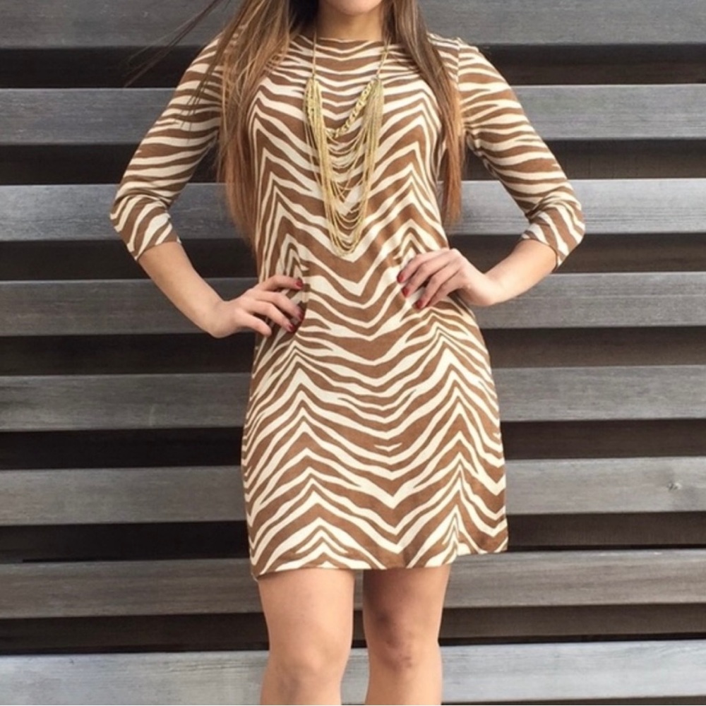 J.Crew sweater dress animal print size small